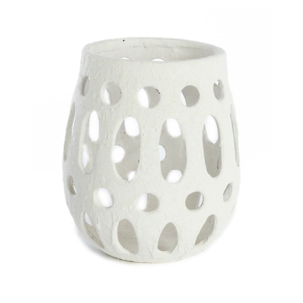 Sfeșnic din ceramică Simla Simple, înălțime  26 cm, alb