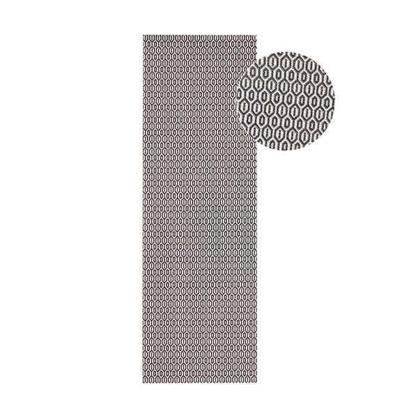 Covor exterior NORTHRUGS Meadow, 80 x 200 cm, negru - alb