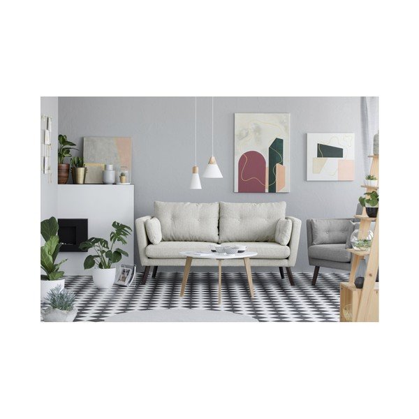 Canapea cu 3 locuri Mazzini Sofas Elena, bej deschis-image-2