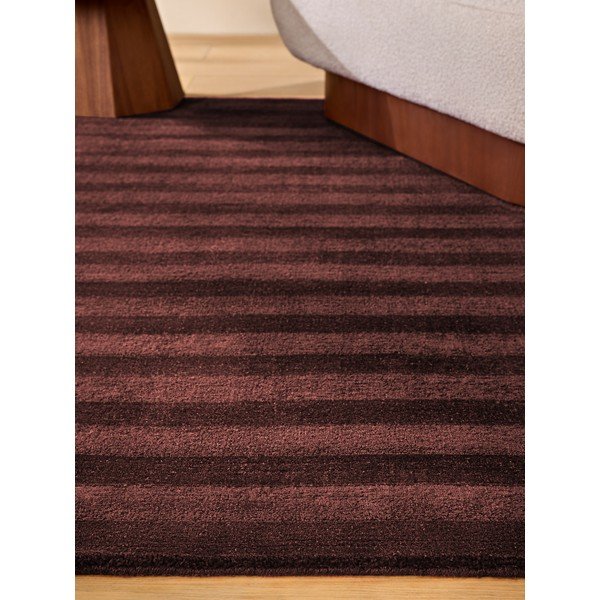 Covor burgundy țesut manual din fibre reciclate 160x230 cm Connor – MADE-image-3