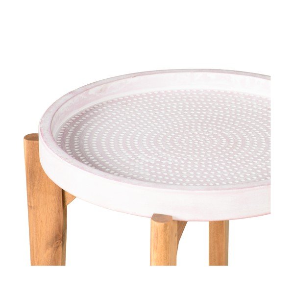 Măsuță de grădină cu blat din beton Bonami Selection Bari, ø 55 cm, roz-image-2