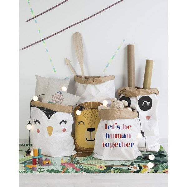 Sac de depozitare din hârtie Little Nice Things Happy Lion-image-1