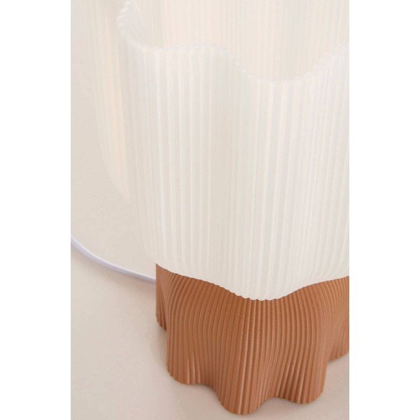 Veioză albă/maro din plastic (înălțime 27 cm) Camier – Jotex-image-4