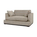 Fotoliu bej cu tapițerie din catifea reiată Mobby – Scandic