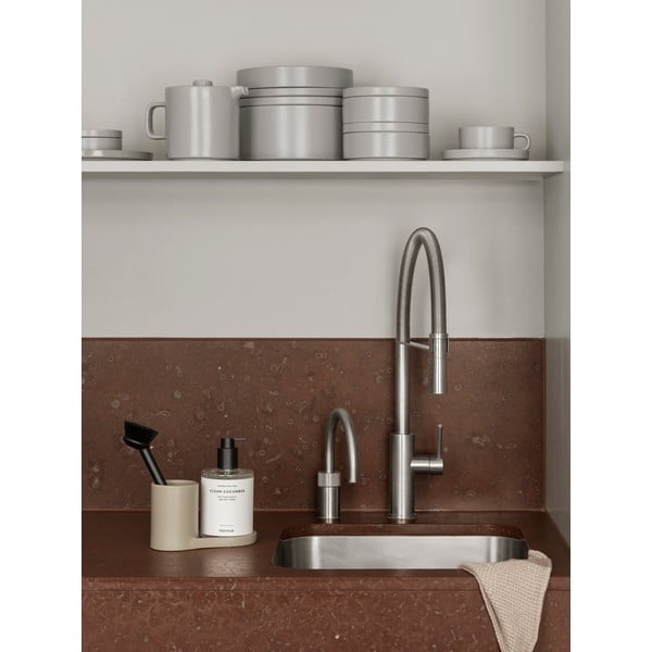 Suport pentru accesorii de spălat gri deschis din gresie Piro – Blomus-image-1