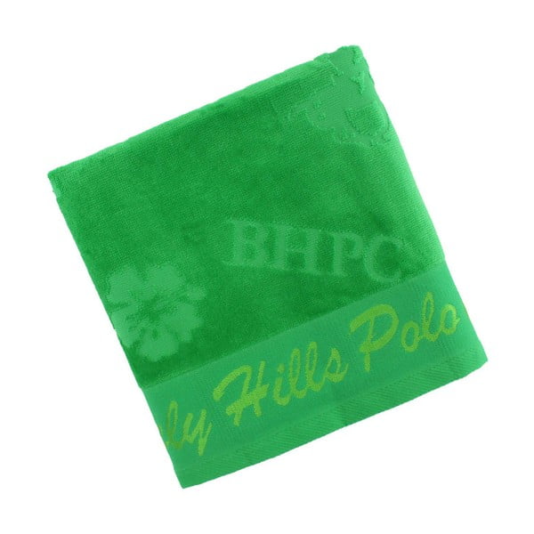 Prosop verde, din bumbac BHPC Velvet, 50x100 cm