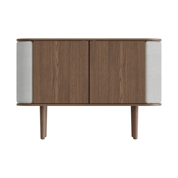 Comodă gri/maro joasă cu aspect de lemn de stejar 109x75 cm Treasures – UMAGE-image-3