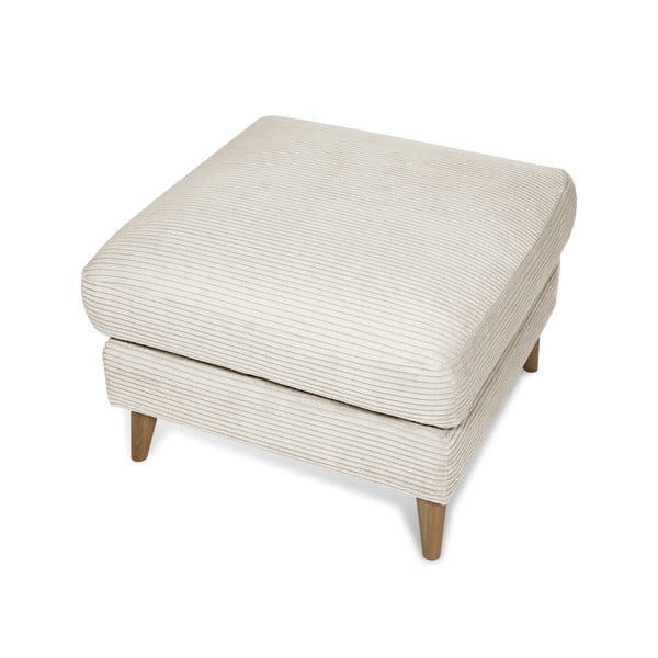 Taburet alb cu tapițerie din catifea reiată Paris – Scandic-image-3