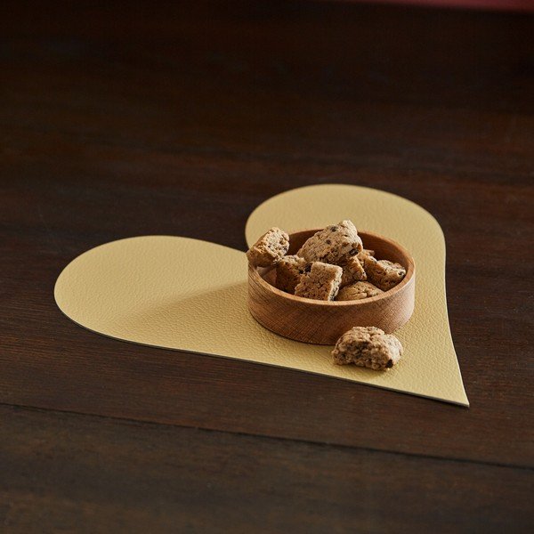 Suport pentru farfurii din piele ecologică 30x30 cm Heart Hippo – LIND DNA-image-1