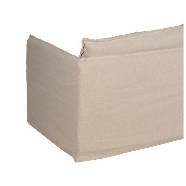 Canapea crem cu tapițerie din in 210 cm – Ixia-image-4