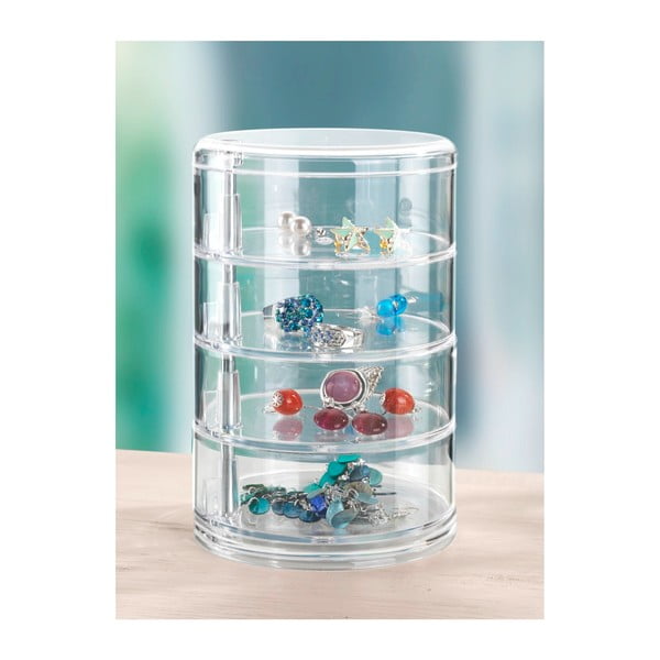 Organizator cu 4 compartimente pentru cosmetice Wenko Transparent-image-2