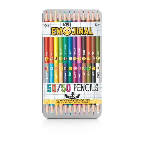 Set 12 creioane colorate NPW Emojinal