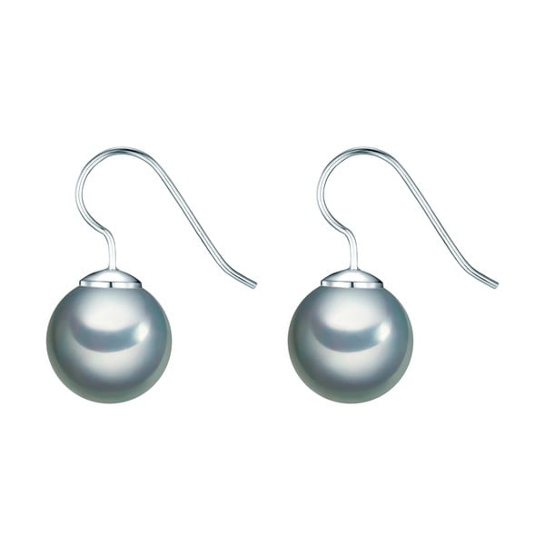 Cercei cu perle Perldesse Kerne, gri, ⌀ 12 mm