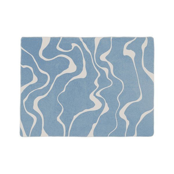 Pătură albastră/crem 150x200 cm Felu – noo.ma