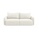 Canapea crem extensibilă/cu spațiu de depozitare cu tapițerie din catifea 238 cm Kalena – Makamii