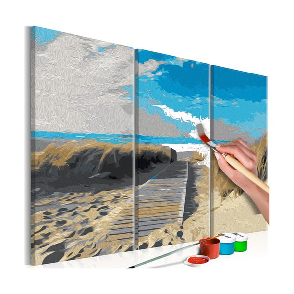 Set DIY pentru crearea unei picturi pe pânză Artgeist Beach, 60 x 40 cm