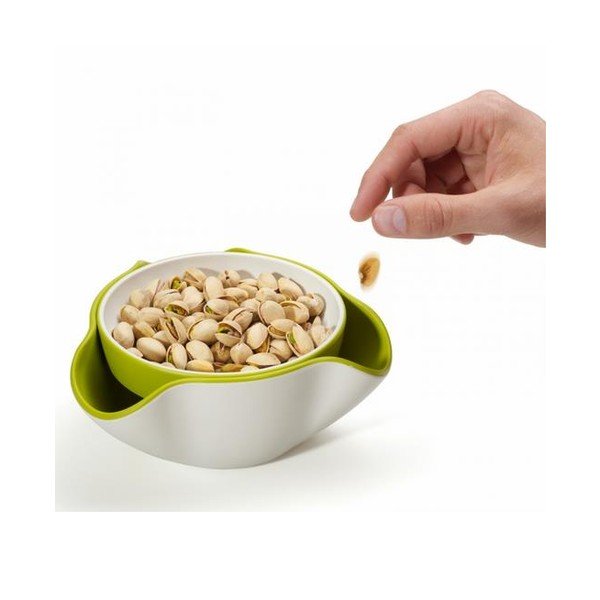 Set 2 boluri, Double Dish, alb/gri-image-3