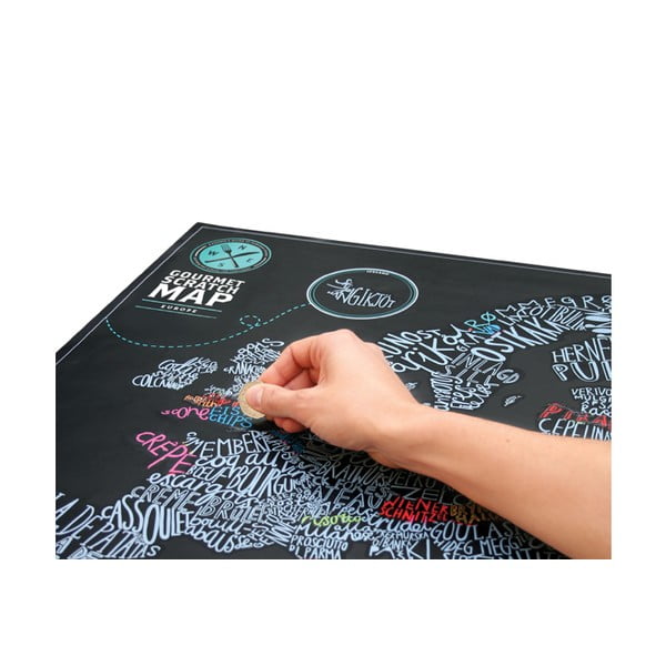 Gourmet hartă răzuibila Europa Luckies of London-image-2