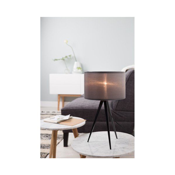 Veioză Zuiver Tripod, negru/gri-image-4