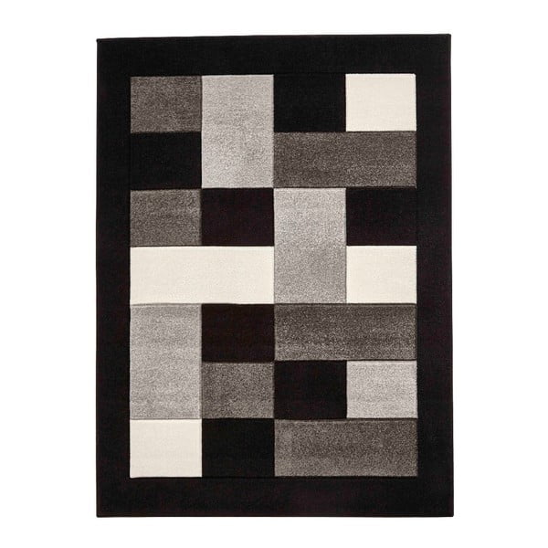 Covor Think Rugs Matrix ,160 x 220 cm, gri - negru