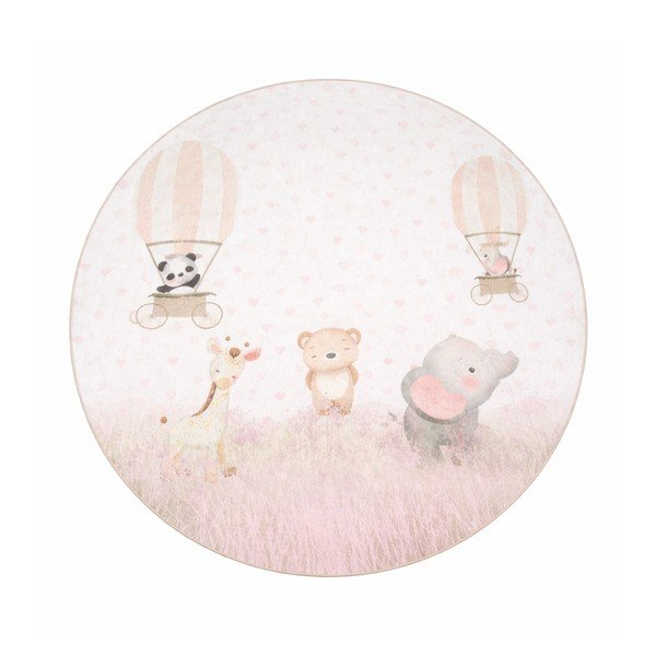 Covor pentru copii lavabil ø120 cm Dainty Animals – Mila Home