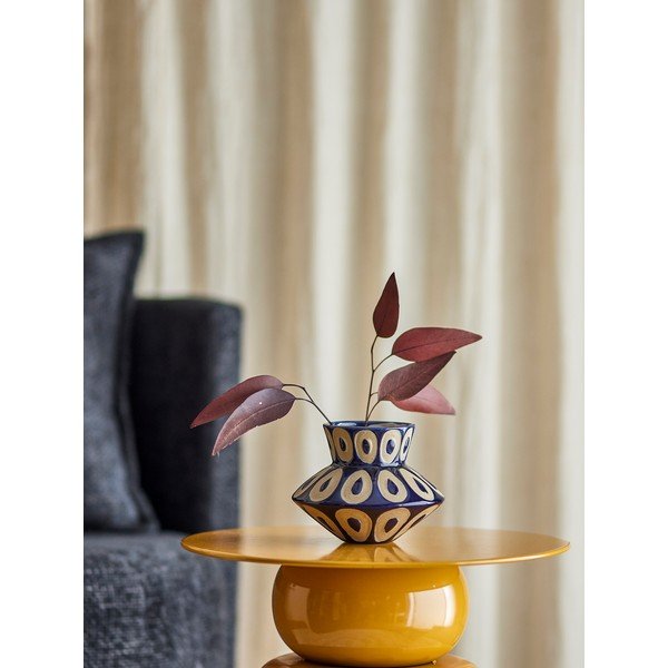 Vază albastră din gresie lucrată manual (înălțime 12 cm) Bashir – Bloomingville-image-1