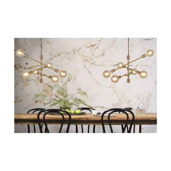 Lustră aurie cu abajur din sticlă ø 60 cm Nashville – it's about RoMi-image-4