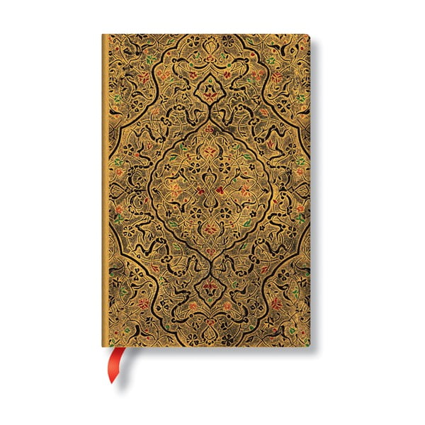 Agendă dictando cu copertă moale Paperblanks Zahra, 208 file, auriu