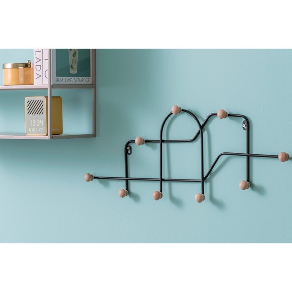 Cuier de perete negru din metal 71 cm Maze – PT LIVING-image-1