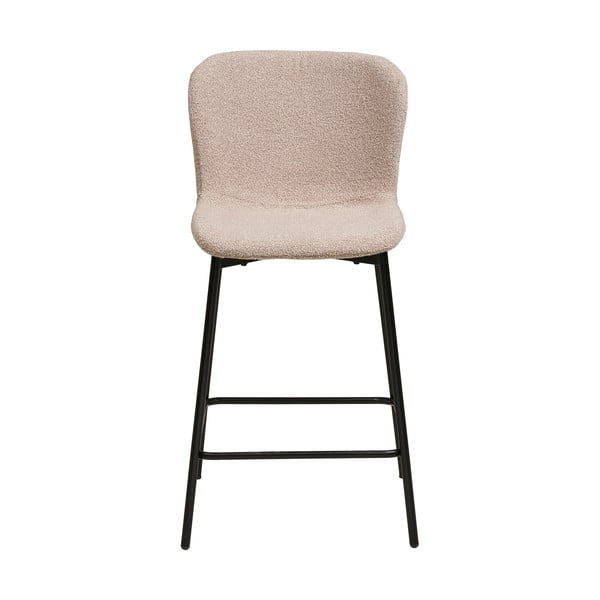 Scaun de bar bej tapițat (înălțime șezut 65 cm) Maceda – House Nordic-image-2