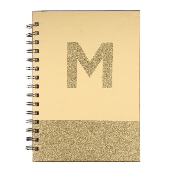 Caiet pentru notițe cu spirală Tri-Coastal Design Monogram M