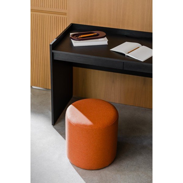 Puf teracotă cu tapițerie din lână Folk – noo.ma-image-2