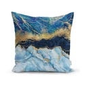 Față de pernă Minimalist Cushion Covers Marble With Blue, 45 x 45 cm