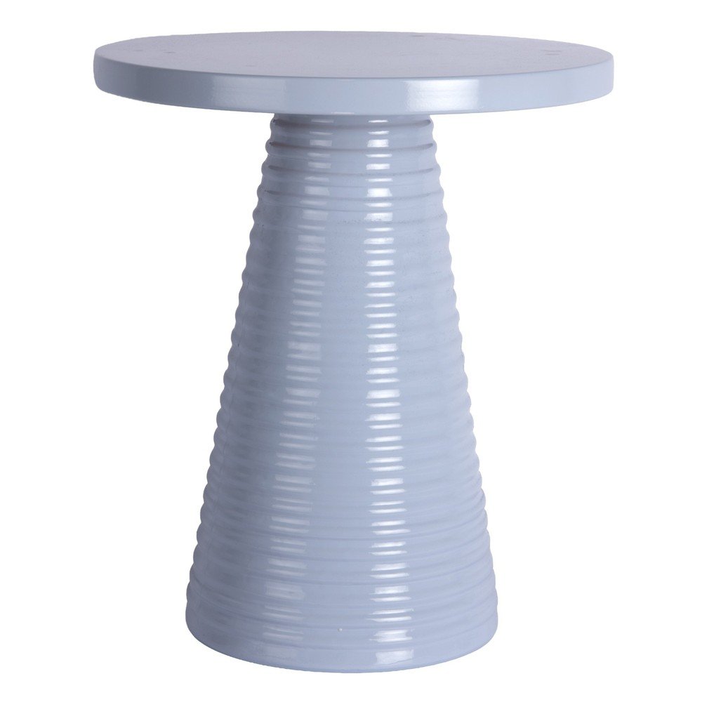 Măsuță auxiliară rotundă din metal ø 40 cm Catania Ribbed – Leitmotiv