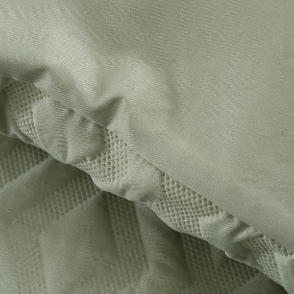 Lenjerie de pat verde pentru pat de o persoană 135x200 cm Jacob Geo – Catherine Lansfield-image-3