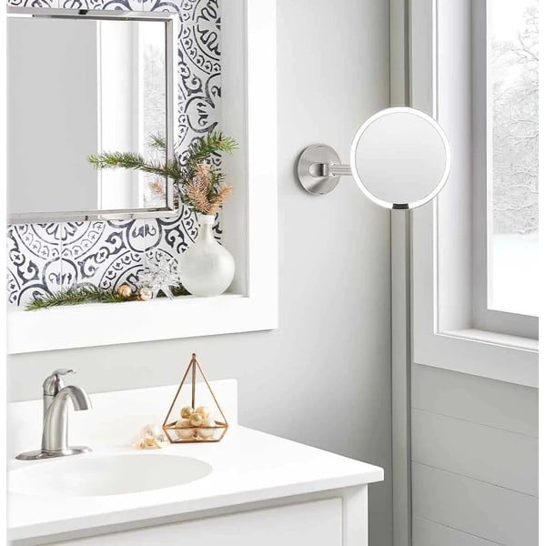 Oglindă de perete/cosmetică (5x) cu led/de mărire ø 20 cm Sensor – simplehuman-image-1