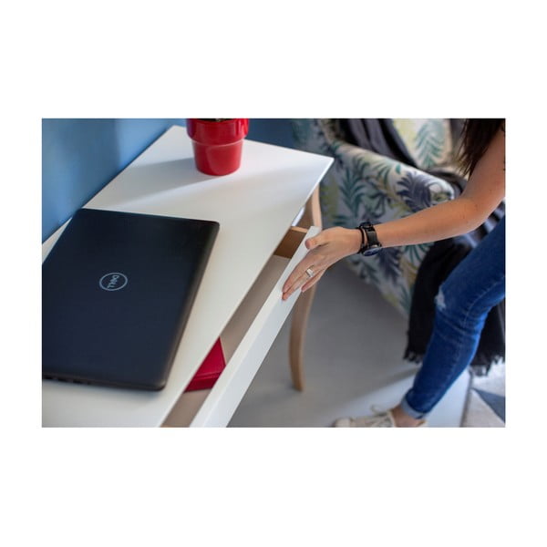 Birou Ragaba Lillo, lungime 65 cm, alb-image-2