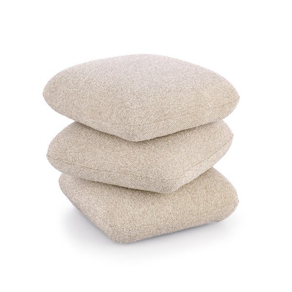 Puf bej cu tapițerie din țesătură bouclé Antara – Bizzotto-image-2