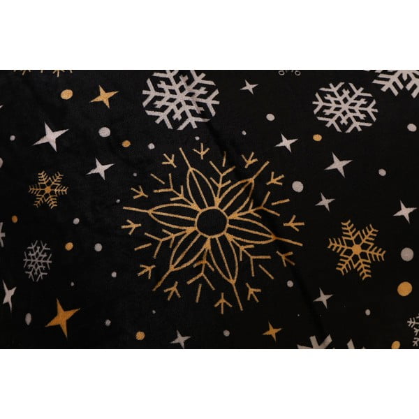 Lenjerie de pat neagră din micropluș pentru pat de o persoană 140x200 cm – My House-image-2