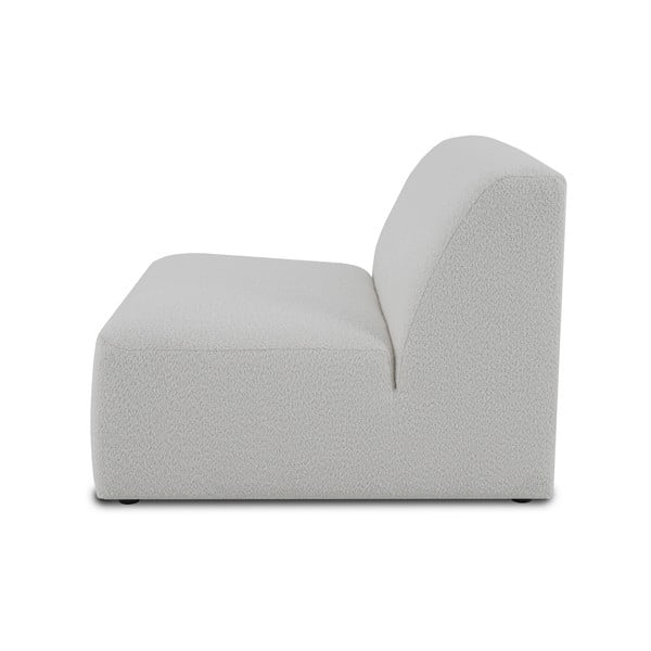 Modul pentru canapea alb cu tapițerie din stofă bouclé (de mijloc) Roxy – Scandic-image-2