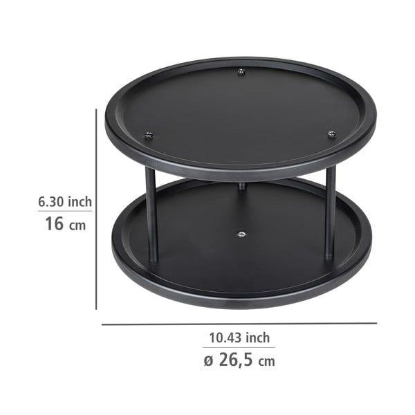 Organizator pentru mirodenii Wenko Lazy Susan, negru-image-3