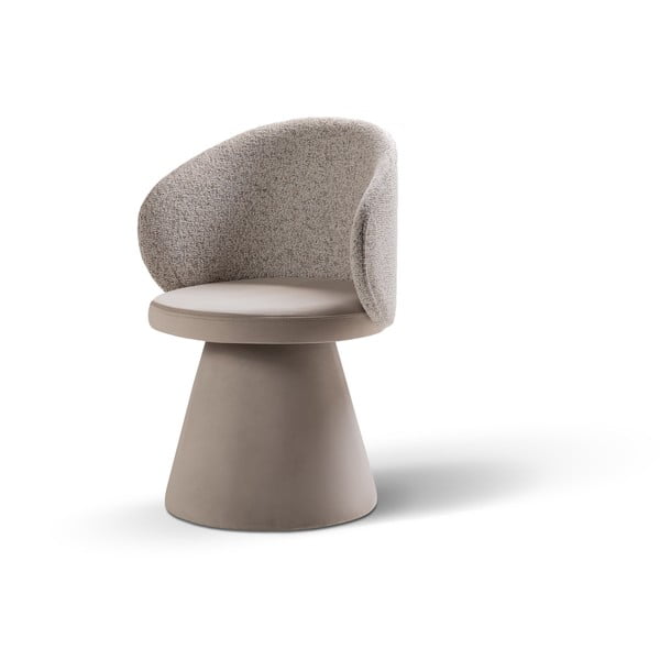 Fotoliu bej cu tapițerie din catifea Inez – Micadoni -image-2