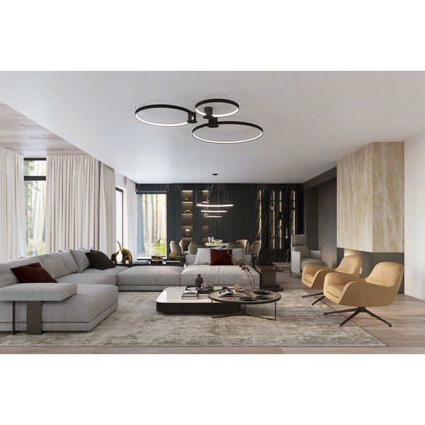 Lustră neagră LED din aluminiu ø 78 cm RIO – Thoro-image-2