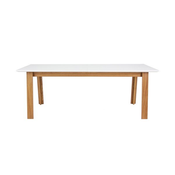 Masă în decor de stejar Tenzo Profil, alb-image-3