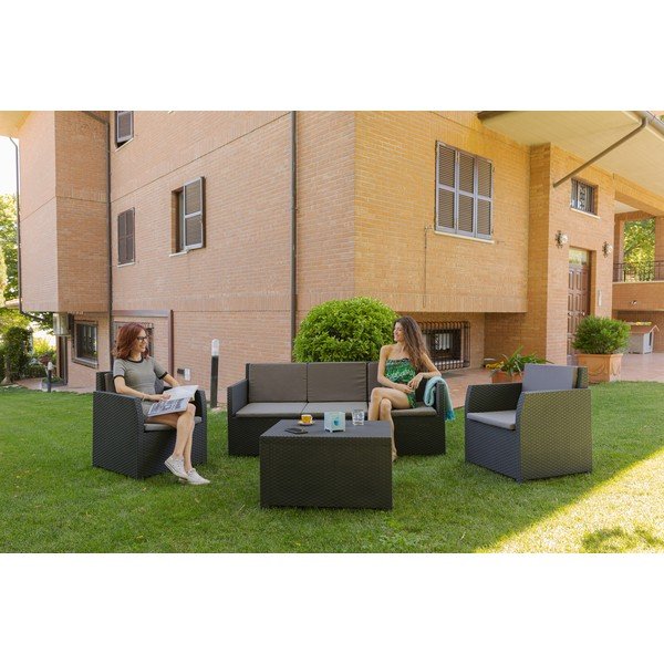 Set mobilier de grădină gri închis din plastic pentru 5 persoane Diana – Toomax-image-1