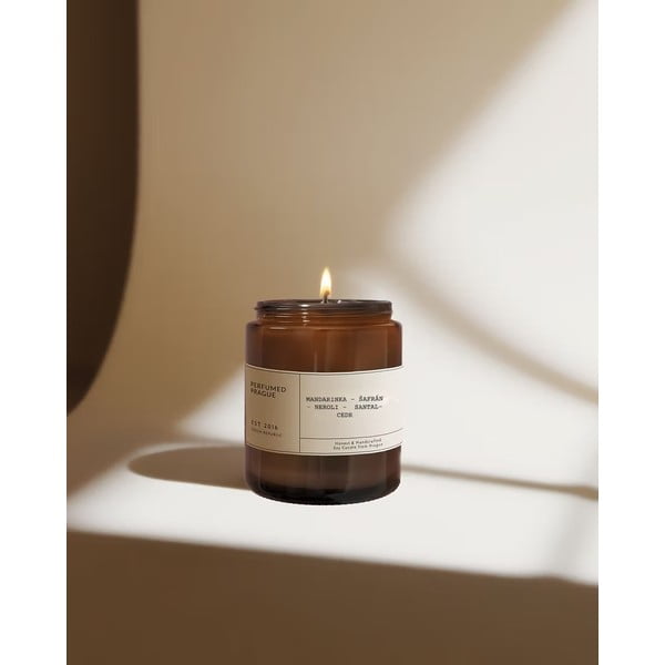 Lumânare parfumată din ceară de soia timp de ardere 40 h #47 Tangerine, Neroli and Saffron – Perfumed Prague