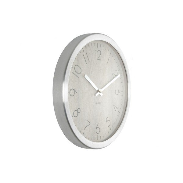 Ceas de perete Present Time Wood Charm, alb-image-1