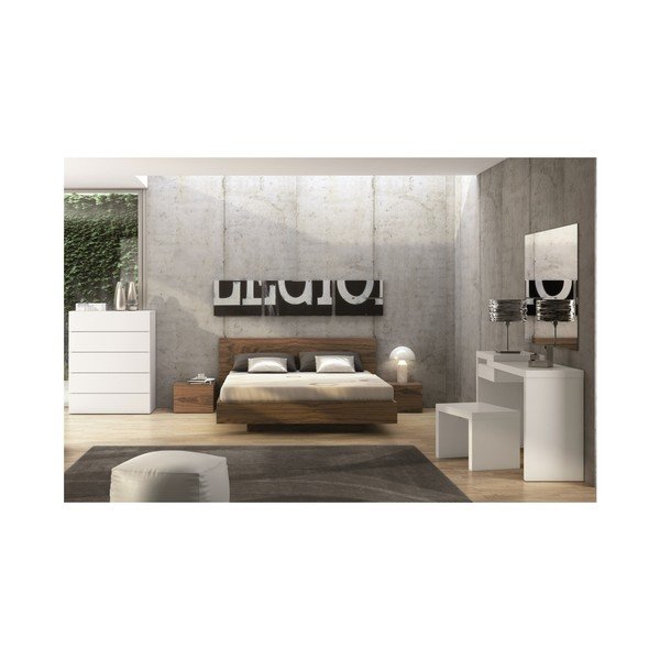 Pat matrimonial TemaHome Float, 180 x 200 cm, maro-image-3