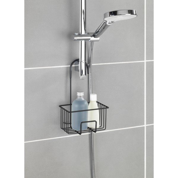 Raft pentru baie negru de agățat din oțel inoxidabil Milito – Wenko-image-3