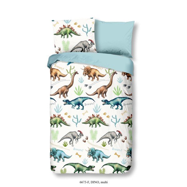 Lenjerie de pat pentru copii din flanel Good Morning Dino 140 x 200 cm